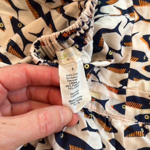 Crewcuts fish dress open back w pockets size 5 - Picture 4 of 9